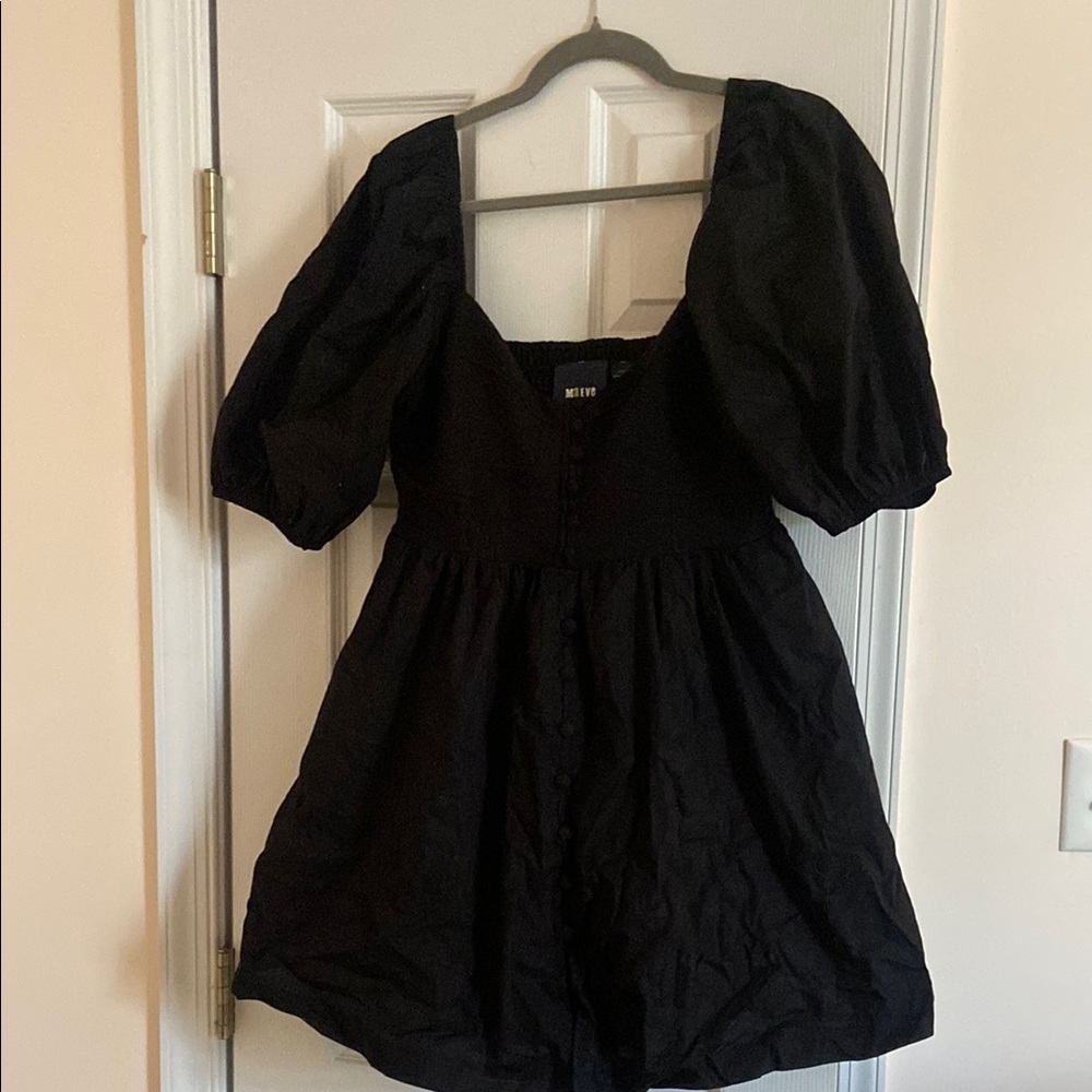 Black Puff Sleeve Dress